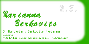 marianna berkovits business card